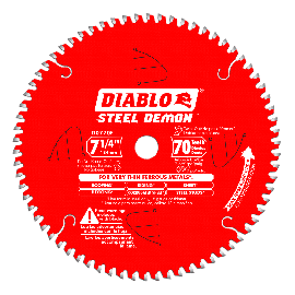 Freud D0770F 7-1/4 Inch x 70 Teeth 5/8 Inch Arbor Diablo Steel Demon Ferrous Cutting Saw Blade
