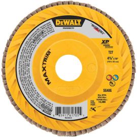 Dewalt DWA8280CTR 4-1/2" STEEL TRIMMABLE FLAP DISC SR40 T27