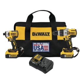 Dewalt DCK299P2LR 20V MAX* XR® HAMMERDRILL/IMPACT DRIVER COMBO KIT WITH LANYARD READY™ ATTACHMENT POINTS