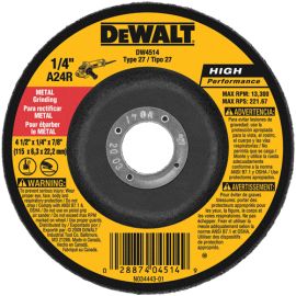 Dewalt DW4514 4-1/2x1/4 Metal Gp Bulk (25 Pack)