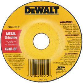 Dewalt DW4624 6 Inch X1/4 Inch X7/8 Inch Metal Gen Purp Grinding Whl Bulk (10 Pack)