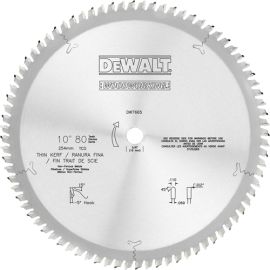 Dewalt DW7665 10 Inch 80t Aluminum Thin Plate Metal Cutting 5/8 Inch Arbor 