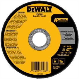 Dewalt DW8404 4-1/2 Inch X1/4 Inch X7/8 Inch Aluminum Grinding Wheel Bulk (25 Pack)