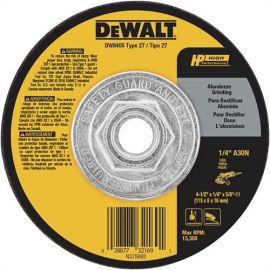 Dewalt DW8405 4-1/2 Inch X1/4 Inch X5/8 Inch -11 Aluminum Grinding Wh Bulk (10 Pack)
