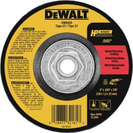 Dewalt DW8425 5 Inch X .045 Inch X 7/8 Inch Thin Cutting Wheel Dcw Bulk (25 Pack)