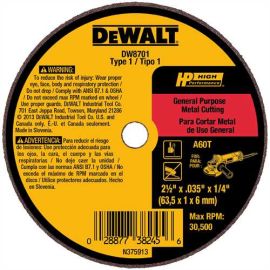 Dewalt DW8701 2-1/2 X .035 X 1/4 A60t Bulk (50 Pack)