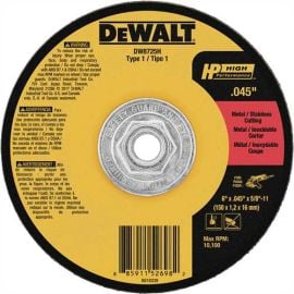 Dewalt DW8725H 6 X .045 X 5/8 Inch -11 Hp Ti Cutting Bulk (10 Pack)