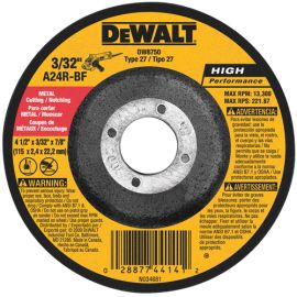 Dewalt DW8750 4-1/2 Inch X 3/32 Inch X 7/8 Inch Abrasive Bulk (25 Pack)
