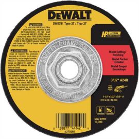 Dewalt DW8751 4-1/2 Inch X 3/32 Inch X 5/8 Inch -11 Abrasive Bulk (10 Pack)
