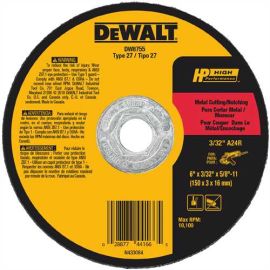 Dewalt DW8755 6 Inch X 3/32 Inch X 5/8 Inch -11 Abrasive Bulk (10 Pack)