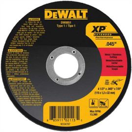 Dewalt DW8851 4-1/2 X .045 X 7/8 Xp Cutoff Wheel Bulk (25 Pack)