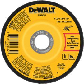 Dewalt DWA4511 4-1/2 Inch X 1/8 Inch X 7/8 Inch Metal Grinding Wheel Bulk (25 Pack)