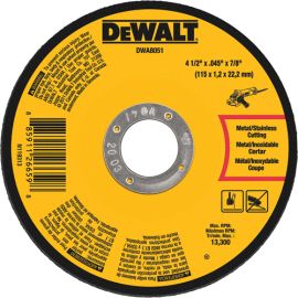 Dewalt DWA8051 4-1/2 Inch X .045 Inch X 7/8 Inch Metal Cut-Off Wheel Bulk (25 Pack)