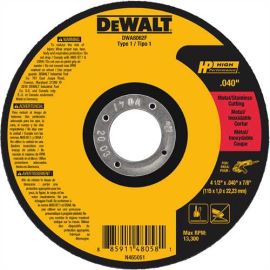 Dewalt DWA8062F 4-1/2 X .040 X 7/8 T1 Hp Fast Cut-Off Wheel Bulk (25 Pack)