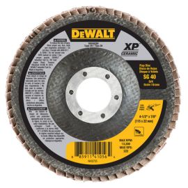 Dewalt DWA8280 4-1/2x7/8in Sg40 T29 Cer Flap Disc Bulk (10 Pack)