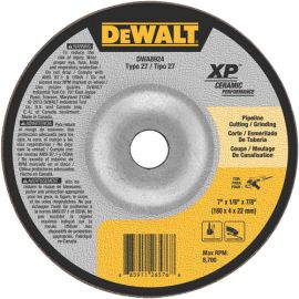 Dewalt DWA8924 7 Inch X 1/8 Inch X 7/8 Inch Ceramic Abrasive Bulk (10 Pack)