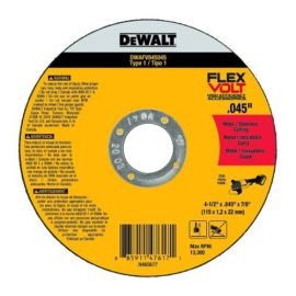 Dewalt DWAFV845045B5 Dwt Fv Wheel 4-1/2 X .045 X 7/8 - 5 Pk Bulk (5 Pack)