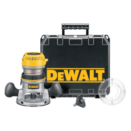 Dewalt DW618K 2-1/4 Maximum Hp Electronic Vs Fixed Base Router With Soft Start Kit