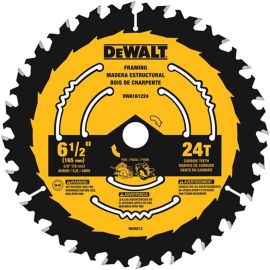 Dewalt DWA161224B10 6-1/2" 24T Circular Saw Blades 