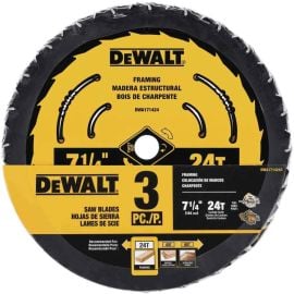 Dewalt DWA1714243 7-1/4-Inch 24-Tooth Circular Saw Blade, 5-Pack 