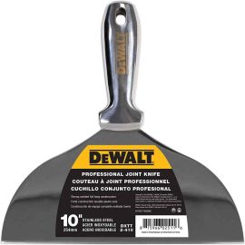 Dewalt L5 DXTT-2-410 10 Inch All Stainless Steel Joint Knife | One-Piece Premium Polished Metal Putty Blade 4 PK