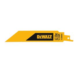 Dewalt DWAR6114B25 6 Inch 14TPI Heavy Metal Bi-Metal Reciprocating Saw Blades ( Pack of 25)