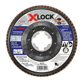 Bosch FDX2945040 4-1/2 Inch X-LOCK Arbor Type 29 40 Grit Flap Disc - 10 Pieces