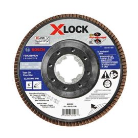 Bosch FDX2950120 5 Inch X-LOCK Arbor Type 29 120 Grit Flap Disc - 10 Pieces