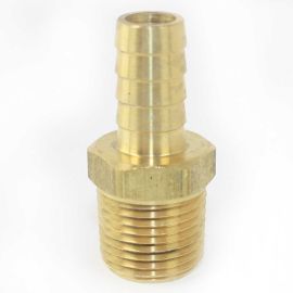 Interstate Pneumatics FM88 Brass Hose Barb Fitting, Connector, 1/2 Inch Barb X 1/2 Inch NPT Male End