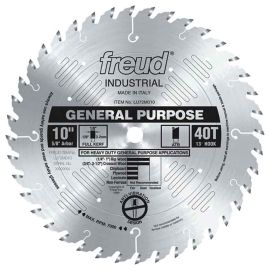 Freud LU72M010 10 Inch 40 Tooth ATB Thick Stock General Purpose Miter Saw Blade with 5/8 Inch Arbor