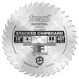 Freud LU81M010 10 Inch 40 Tooth TCG Stacked Chipboard Cutting Saw Blade