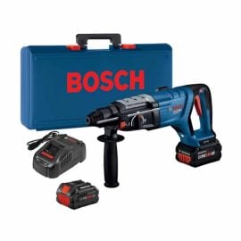 Bosch GBH18V-28DCK24 18V Brushless Connected-Ready SDS-plus Bulldog 1-1/8 Inch Rotary Hammer Kit with (2) CORE18V 8.0 Ah PROFACTOR Performance Batteries