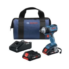 Bosch GDS18V-221B25 18V EC Brushless 1/2 Inch Impact Wrench Kit with (2) CORE18V 4.0 Ah Compact Batteries