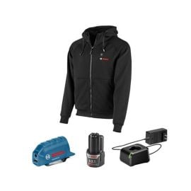 Bosch GHH12V-20MN12 12V Max Heated Hoodie Kit with Portable Power Adapter - Size Medium