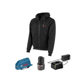 Bosch GHH12V-20SN12 12V Max Heated Hoodie Kit with Portable Power Adapter - Size Small