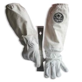GoodLand Bee Supply GL-GLV-PRY-LG Sheep Skin Beekeeping Protective Gloves with Canvas Sleeves - L & Standard Beehive Scraper Prybar Tool