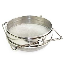 Good Land Bee Supply GLSTRAINER Food Grade 304 Double Sieve Stainless Steel Bucket Top Honey Strainer, Filter for Honey processing / Extraction and Filter
