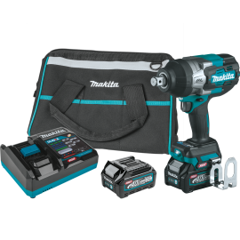 Makita GWT01D 40V Max XGT Brushless Lithium-Ion 3/4 in. Cordless 4-Speed High-Torque Impact Wrench with Friction Ring Anvil Kit (2.5 Ah)