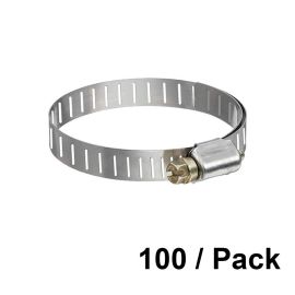 Interstate Pneumatics H585-100PK 1-13/16 Inch to 2-3/4 Inch OD Worm Gear Stainless Steel Pipe Fitting Hose Clamp 100/PK