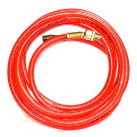 Interstate Pneumatics HA04-012BS 1/4 Inch 12 ft Red Traslucent PVC Hose Whip with 1/4 Inch Ball Swivel