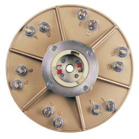 Pearl Abrasive HEX1706SGCLT 15 Inch plate with clutch and 6 scrape/grind pads