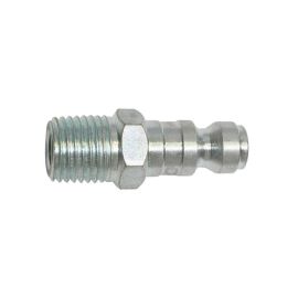 Interstate Pneumatics CPA441Z 1/4 Inch Automotive Steel Coupler Plug x 1/4 Inch Male NPT (Silver Zinc Color)
