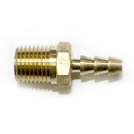Interstate Pneumatics FM43 Brass Hose Barb Fitting, Connector, 3/16 Inch Barb X 1/4 Inch NPT Male End