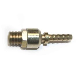 Interstate Pneumatics FMBS44 Steel Hose Barb Ball Swivel Fitting, Connector, 1/4 Inch Swivel Barb X 1/4 Inch NPT Male End