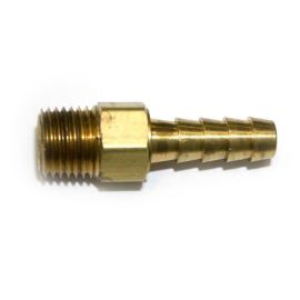 Interstate Pneumatics FMS145 Brass Hose Fitting, Connector, 5/16 Inch Swivel Barb x 1/4 Inch Male NPT End