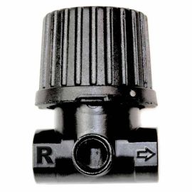 Interstate Pneumatics WR1120RL 1/4 Inch Mini Metal IN-Line Regulator - Inlet 150 PSI - Outlet 125 PSI - (Flow: Right to Left)