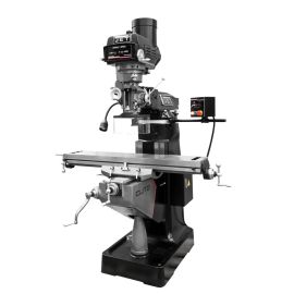 Jet 894120 ETM-949 Mill with 3-Axis ACU-RITE 203 (Quill) DRO and X, Y-Axis JET Powerfeeds and USA Powered Draw Bar