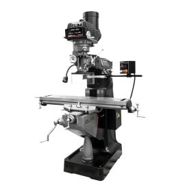 Jet 894157 ETM-949 Mill with 2-Axis Newall DP700 DRO and X, Y, Z-Axis JET Powerfeeds and USA Powered Draw Bar