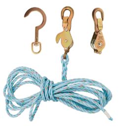 Klein Tools 1802-30SSR Block & Tackle, With Standard Snap Hooks and Swivel Hook Rope