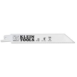 Klein Tools 31728 Reciprocating Saw Blade, 6 Inch (152 mm), .035 wide, 18 TPI, for Heavy Gauge Metals